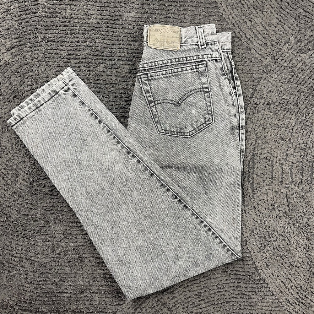 Vintage‎ Levi's 900 Series Women's 24x30 Jeans USA Made Acid Wash Gray 90s